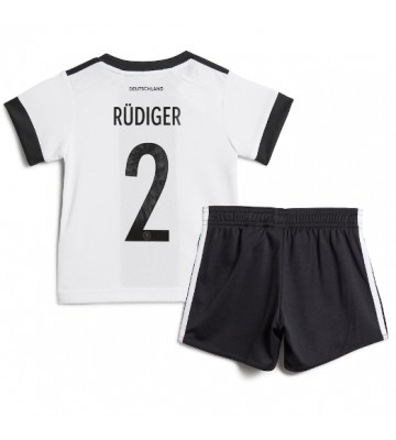 Germany Antonio Rudiger #2 Replica Home Stadium Kit for Kids World Cup 2022 Short Sleeve (+ pants)